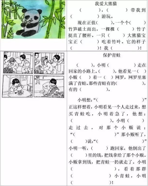一二年级看图写话满分指导50篇，一定带着孩子多练习！已收藏！