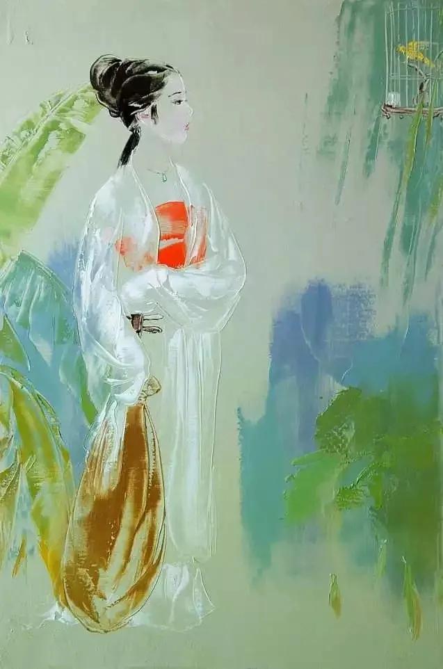 这竟是油画!别具一格的中国风油画,简直太撩人了!