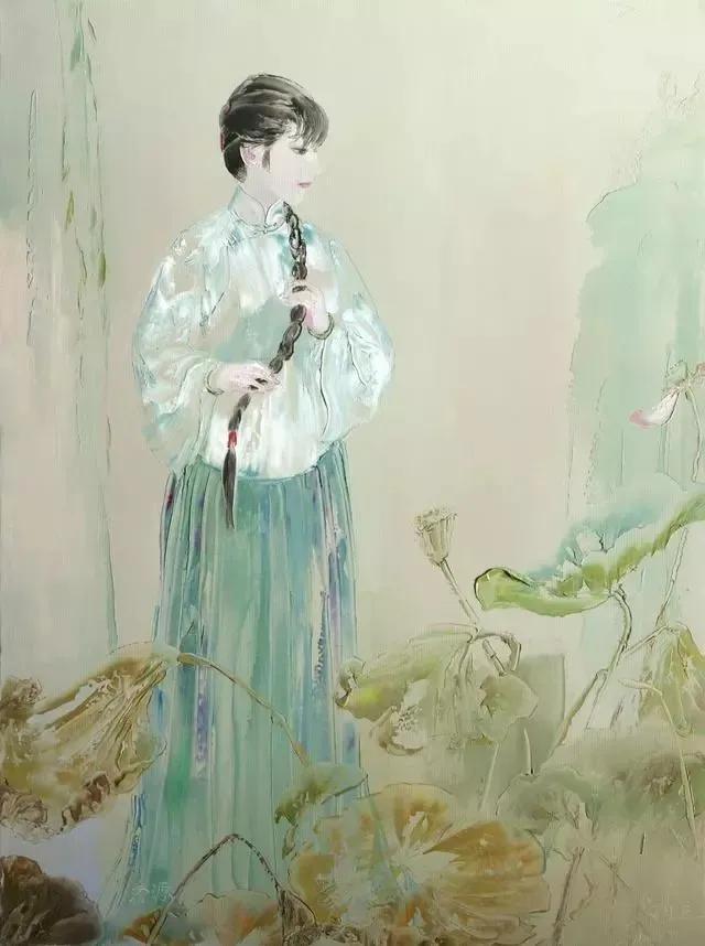 这竟是油画!别具一格的中国风油画,简直太撩人了!