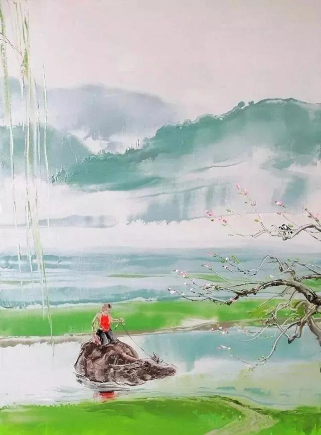 这竟是油画!别具一格的中国风油画,简直太撩人了!
