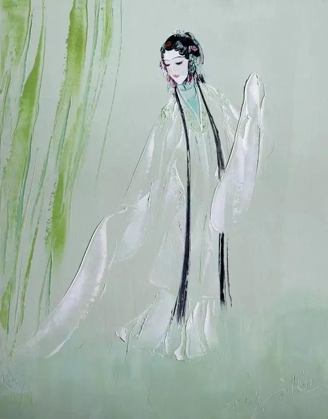 这竟是油画!别具一格的中国风油画,简直太撩人了!