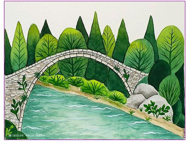 绘画素材｜简单纯净的自然童画