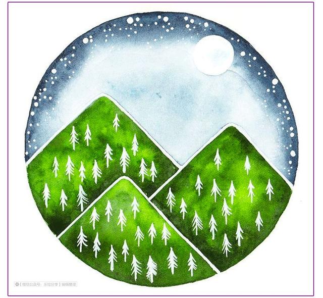 绘画素材｜简单纯净的自然童画
