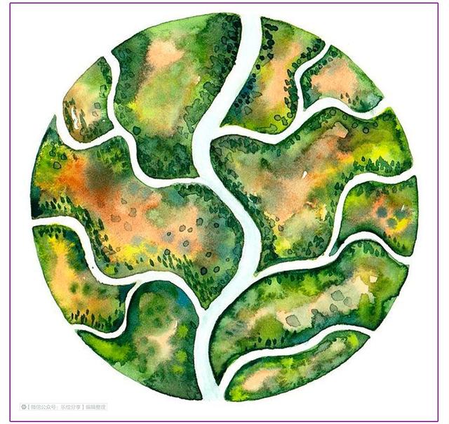 绘画素材｜简单纯净的自然童画