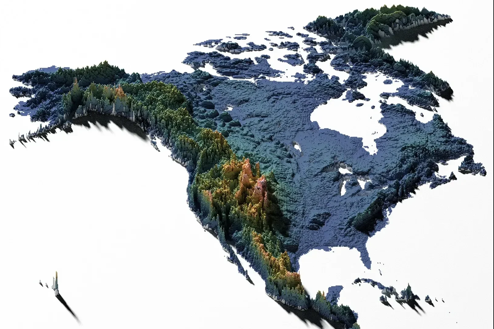 以另一种视角看地图世界各地区国家3d可视化地形图