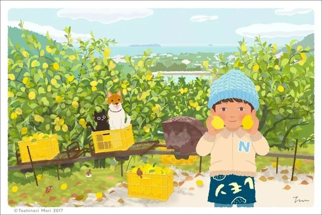 超治愈！跟着日本插画师笔下的猫咪去踏青，把清新的风光尽收眼底