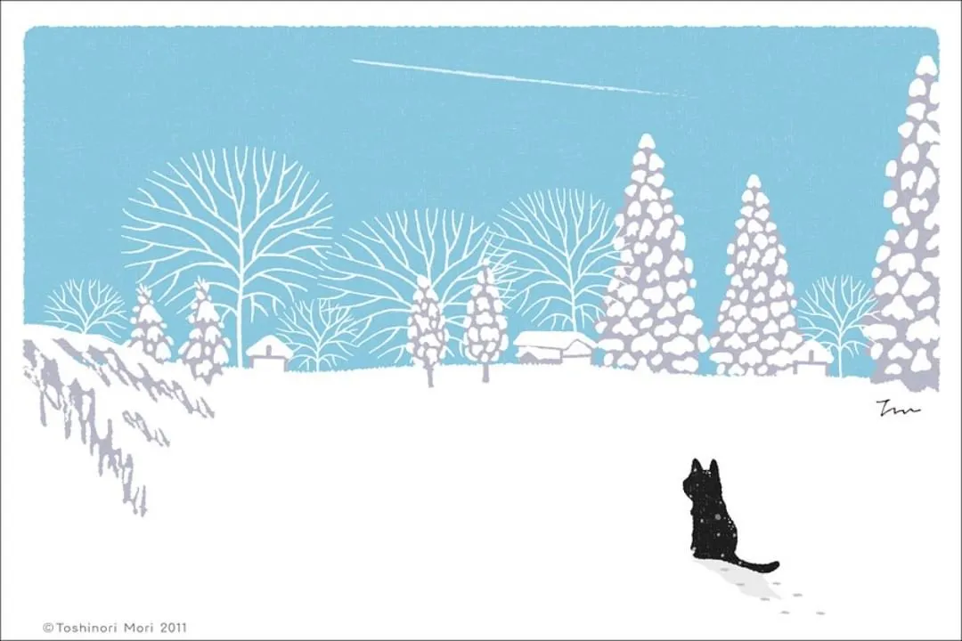 超治愈！跟着日本插画师笔下的猫咪去踏青，把清新的风光尽收眼底