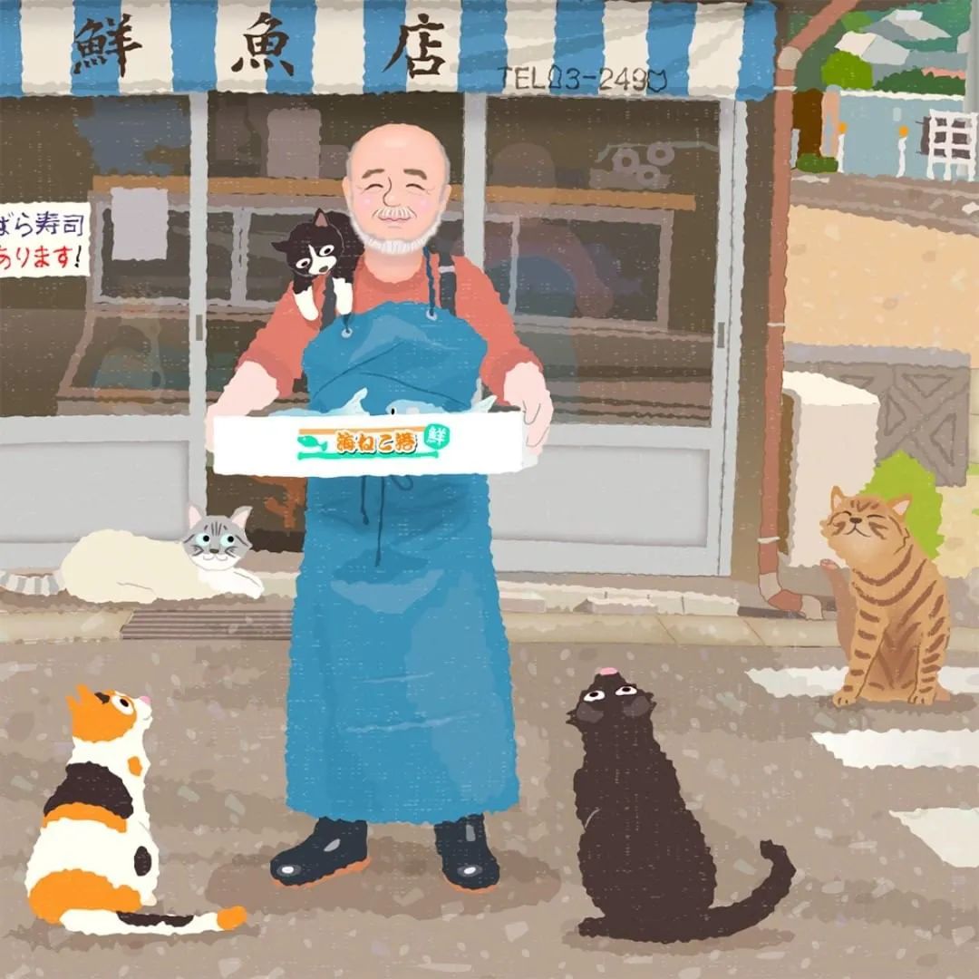 超治愈！跟着日本插画师笔下的猫咪去踏青，把清新的风光尽收眼底