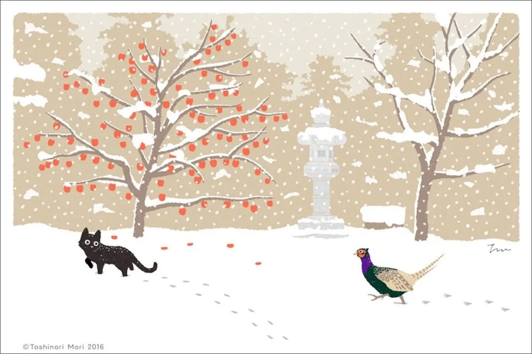 超治愈！跟着日本插画师笔下的猫咪去踏青，把清新的风光尽收眼底