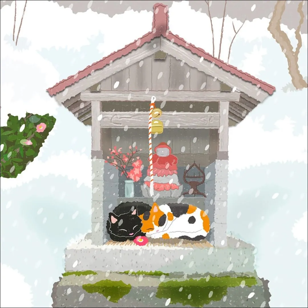 超治愈！跟着日本插画师笔下的猫咪去踏青，把清新的风光尽收眼底