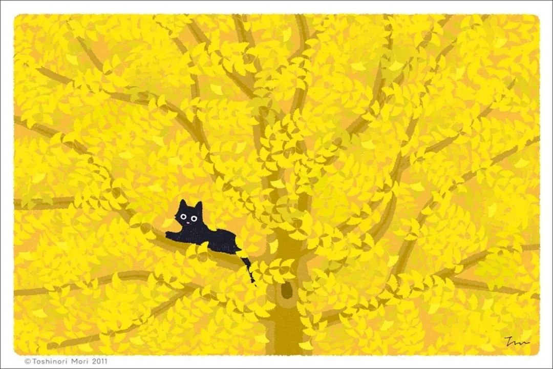 超治愈！跟着日本插画师笔下的猫咪去踏青，把清新的风光尽收眼底